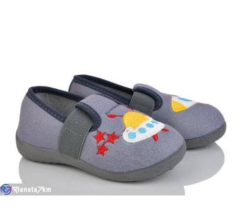 Тапки дитячі на весну/осінь (6 пар р.25-30) сірий  "LUXORIS"