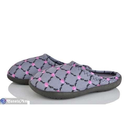 Тапки жіночі на весну/осінь (6 пар р.37-40) сірий  "LUXORIS"
