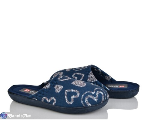 Тапки жіночі на весну/осінь (6 пар р.37-40) синій  "LUXORIS"