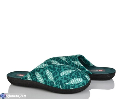 Тапки жіночі на весну/осінь (6 пар р.37-40) зелений  "LUXORIS"