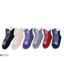 Жіночі шкарпетки на зиму (12 шт. р.сетка 36-41) мікс  "SALIN"