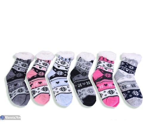 Жіночі шкарпетки на зиму (12 шт. р.сетка 36-41) мікс  "SALIN"