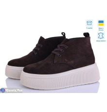 Черевики жіночі на зиму (6 пар р.36-40) коричневий  "FANio"