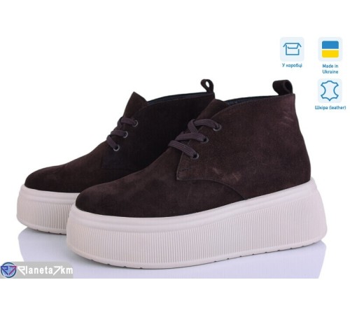 Черевики жіночі на зиму (6 пар р.36-40) коричневий  "FANio"