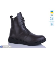 Черевики жіночі на зиму (6 пар р.37-41) коричневий  "LIKA"