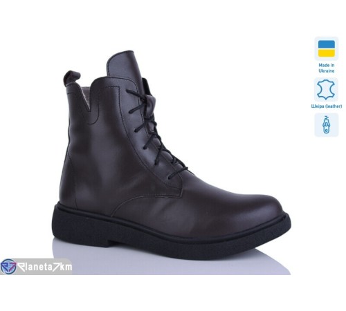 Черевики жіночі на зиму (6 пар р.37-41) коричневий  "LIKA"