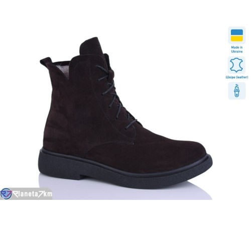 Черевики жіночі на зиму (6 пар р.37-41) коричневий  "LIKA"