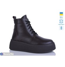 Черевики жіночі на зиму (6 пар р.37-41) коричневий  "LIKA"