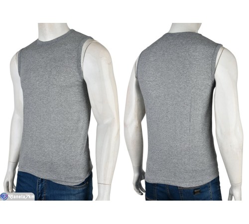 Майка чоловіча на весну/осінь (6 шт. р.сетка 46-48) сірий  "VERONIKA"