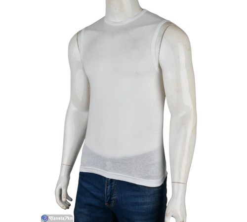 Майка чоловіча на весну/осінь (6 шт. р.сетка 46-48) білий  "VERONIKA"