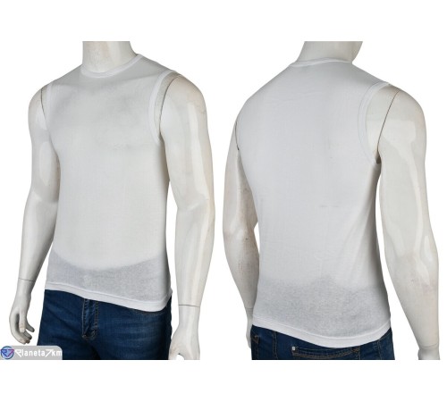 Майка чоловіча на весну/осінь (6 шт. р.сетка 46-48) білий  "VERONIKA"