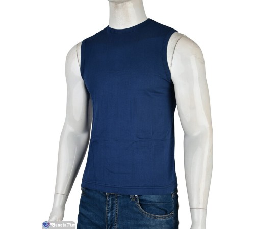 Майка чоловіча на весну/осінь (6 шт. р.сетка 46-48) синій  "VERONIKA"
