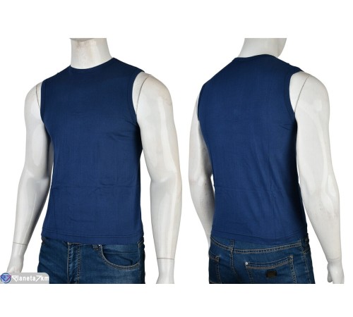 Майка чоловіча на весну/осінь (6 шт. р.сетка 46-48) синій  "VERONIKA"