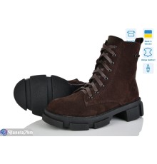 Черевики жіночі на зиму (6 пар р.36-41) коричневий  "FOX"