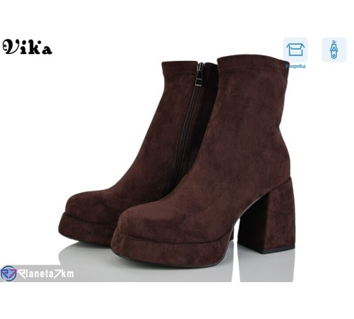 Черевики жіночі на весну/осінь (6 пар р.36-40) коричневий  "Vika"