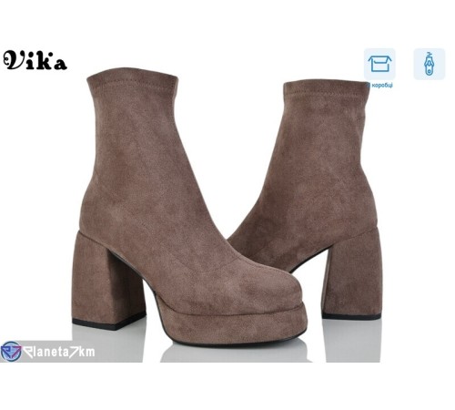 Черевики жіночі на весну/осінь (6 пар р.36-40) коричневий  "Vika"