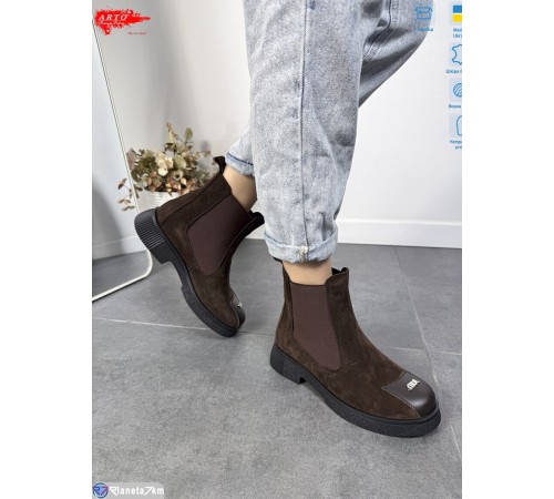 Черевики жіночі на зиму (8 пар р.36-41) коричневий  "ARTO"