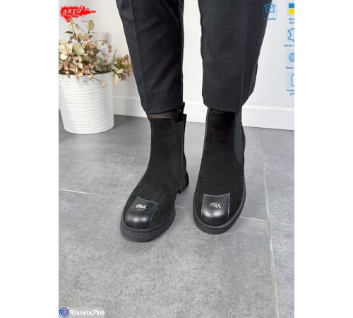 Черевики жіночі на зиму (8 пар р.36-41) чорний  "ARTO"