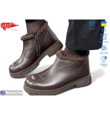Черевики жіночі на зиму (8 пар р.36-41) коричневий  "ARTO"