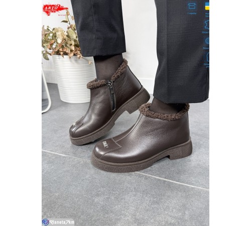 Черевики жіночі на зиму (8 пар р.36-41) коричневий  "ARTO"