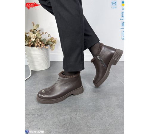 Черевики жіночі на зиму (8 пар р.36-41) коричневий  "ARTO"