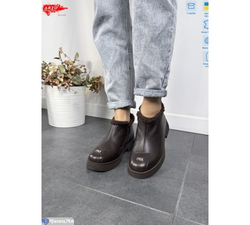 Черевики жіночі на зиму (8 пар р.36-41) коричневий  "ARTO"