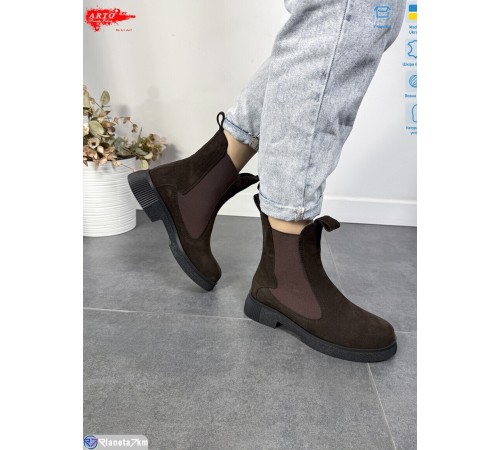 Черевики жіночі на зиму (8 пар р.36-41) коричневий  "ARTO"