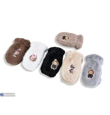 Рукавиці дитячі на зиму (12 шт. р.сетка One size) мікс  "CAROLLA"