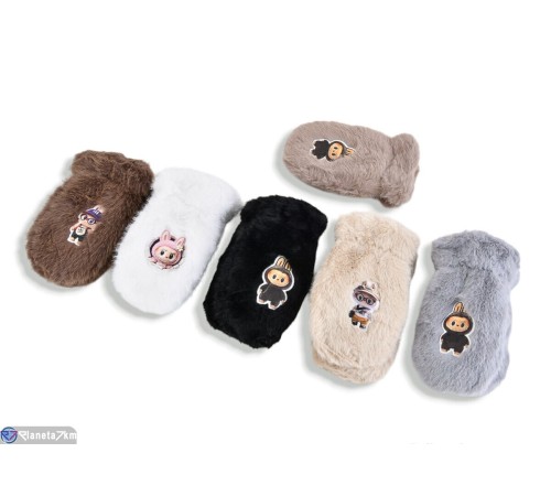 Рукавиці дитячі на зиму (12 шт. р.сетка One size) мікс  "CAROLLA"