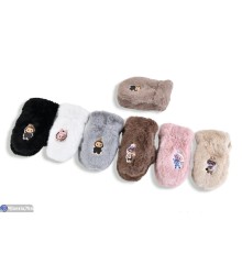 Рукавиці дитячі на зиму (12 шт. р.сетка One size) мікс  "CAROLLA"