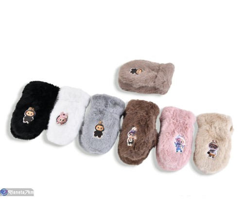 Рукавиці дитячі на зиму (12 шт. р.сетка One size) мікс  "CAROLLA"