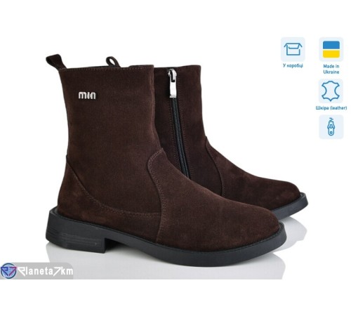 Черевики жіночі на зиму (6 пар р.36-41) коричневий  "FOX"