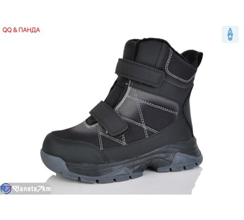 Черевики дитячі на зиму (8 пар р.32-37) чорний  "QQ&Панда"
