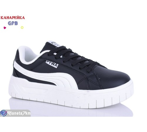 Кросівки жіночі на весну/осінь (8 пар р.36-41) чорний  "GFB-Канарейка"