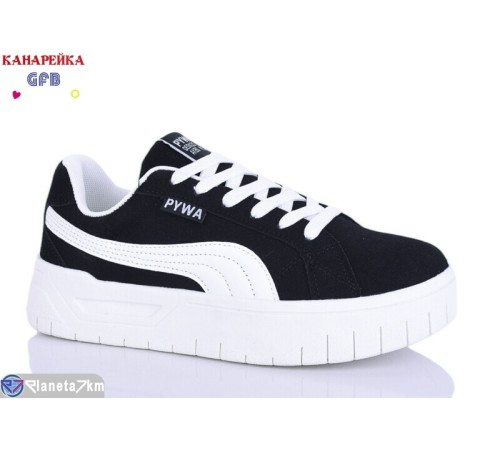 Кросівки жіночі на весну/осінь (8 пар р.36-41) чорний  "GFB-Канарейка"