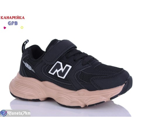 Дитячі кросівки на весну/осінь (8 пар р.27-32) чорний  "GFB-Канарейка"