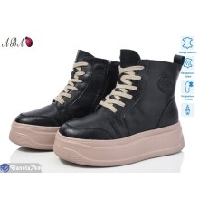 Черевики жіночі на зиму (6 пар р.36-41) чорний  "Aba"