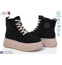 Черевики жіночі на зиму (6 пар р.36-41) чорний  "Aba"