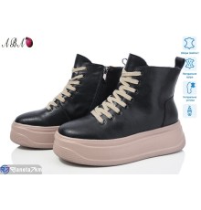 Черевики жіночі на зиму (6 пар р.36-41) чорний  "Aba"