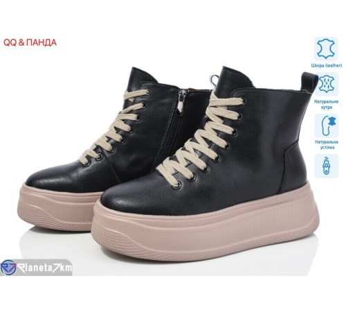 Черевики жіночі на зиму (6 пар р.36-41) чорний  "QQ&Панда"