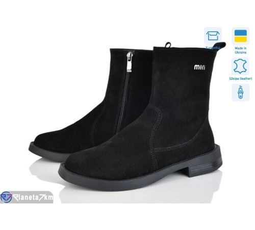 Черевики жіночі на зиму (6 пар р.36-41) чорний  "FOX"