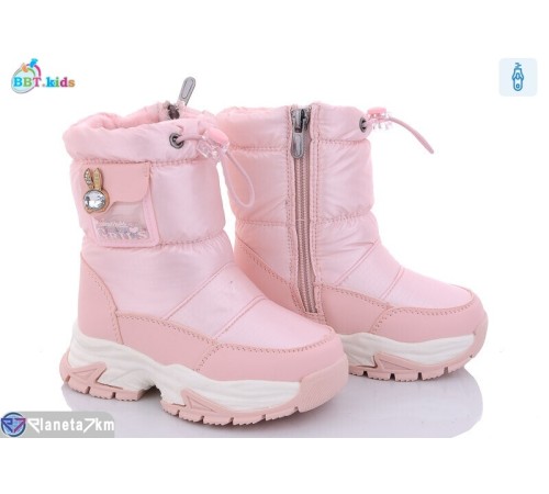 Дутики дитячі на зиму (8 пар р.23-28) рожевий  "BBT"