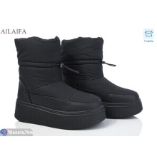 Дутики жіночі на зиму (6 пар р.36-41) чорний  "Latifa"