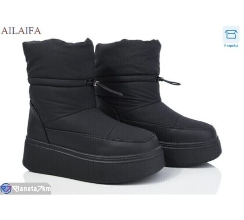Дутики жіночі на зиму (6 пар р.36-41) чорний  "Latifa"