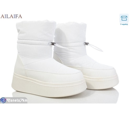 Дутики жіночі на зиму (6 пар р.36-41) білий  "Latifa"