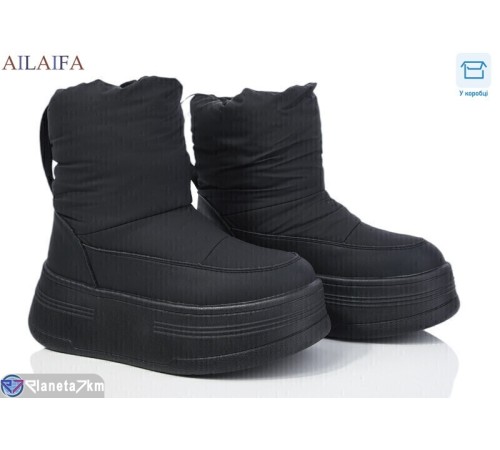 Дутики жіночі на зиму (6 пар р.36-41) чорний  "Latifa"