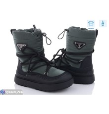 Дутики дитячі на зиму (8 пар р.32-37) зелений  "Normashoes"