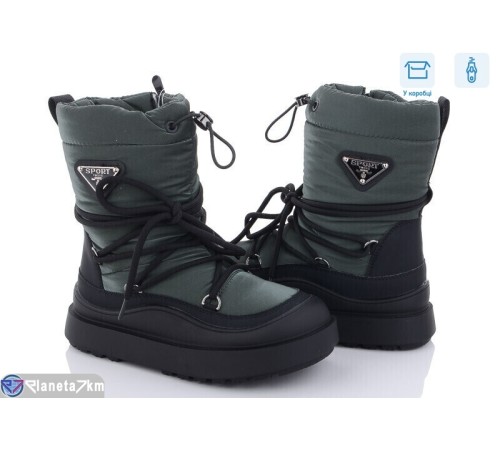 Дутики дитячі на зиму (8 пар р.32-37) зелений  "Normashoes"