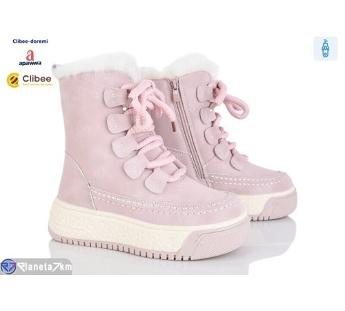 Черевики дитячі на зиму (6 пар р.33-38) рожевий  "BELIES-D"