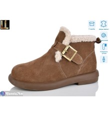 Черевики жіночі на зиму (8 пар р.36-41) коричневий  "Lilin"